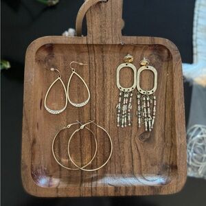 Elegant Gold and Silver Earring Set